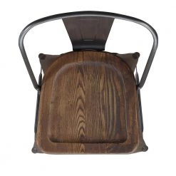 Davis Metal Gray/Brown Bar Stool (Set of 2) by Picket House Furnishings -Picket House Furnishings Sales Store gray brown with a walnut finish picket house furnishings bar stools bmy100che a0 1000