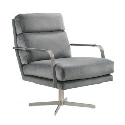 Garrett Gray Mid-Century Swivel Accent Chair by Picket House Furnishings