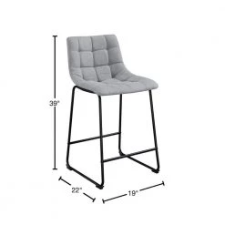 Richmond 25 in. Grey High Back Metal Counter Stool in Linen (Set of 2) by Picket House Furnishings 11 Richmond 25 in. Grey High Back Metal Counter Stool in Linen (Set of 2) by Picket House Furnishings -Picket House Furnishings Sales Store gray picket house furnishings bar stools bsh300cse 40 1000