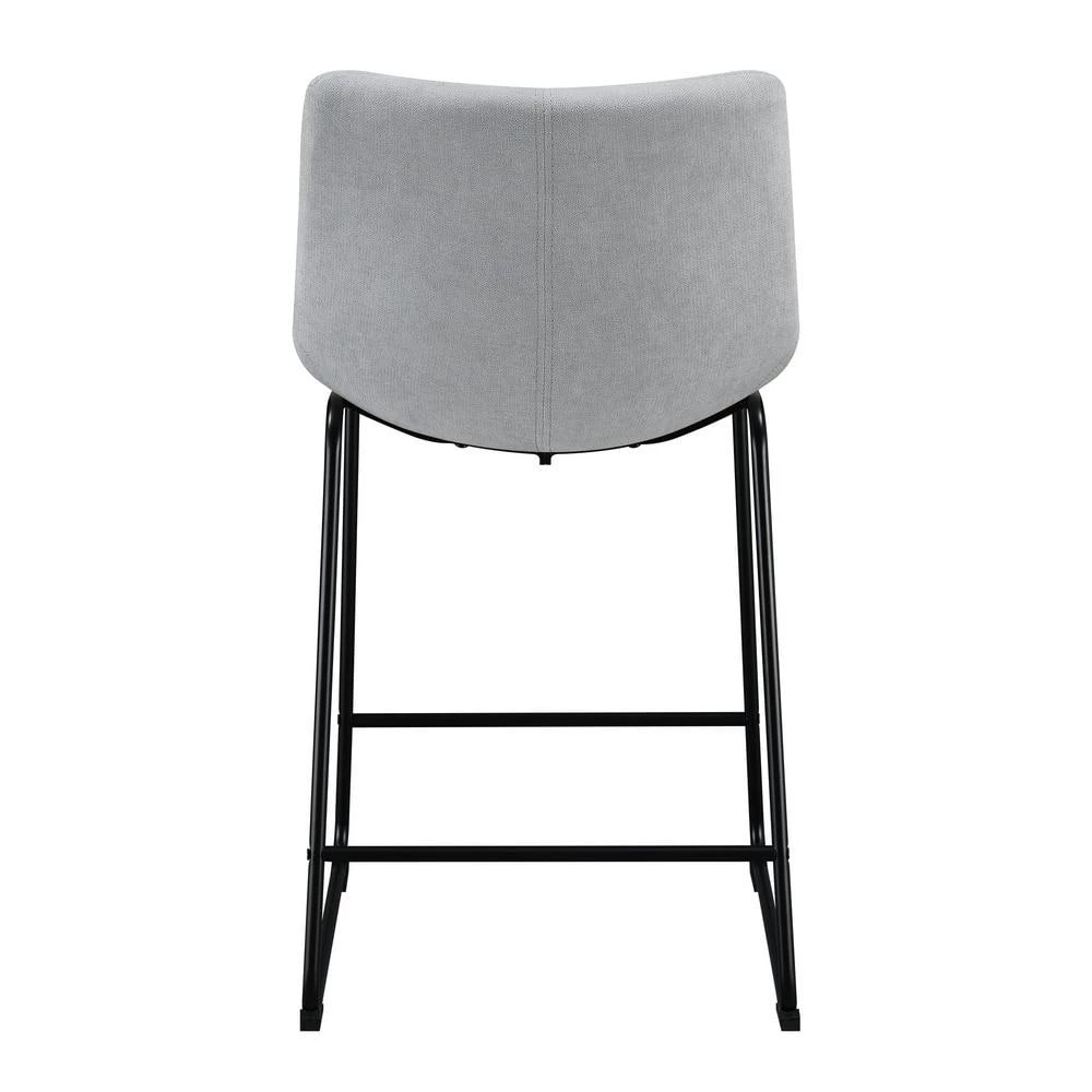 Richmond 25 in. Grey High Back Metal Counter Stool in Linen (Set of 2) by Picket House Furnishings 6 Richmond 25 in. Grey High Back Metal Counter Stool in Linen (Set of 2) by Picket House Furnishings - Image 6
