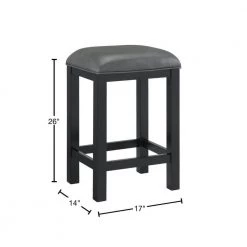 Colton 26 in. Grey Backless Wood Counter Stools (Set of 2) by Picket House Furnishings -Picket House Furnishings Sales Store gray picket house furnishings bar stools cdhl300sc 40 1000