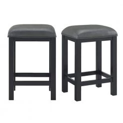 Colton 26 in. Grey Backless Wood Counter Stools (Set of 2) by Picket House Furnishings
