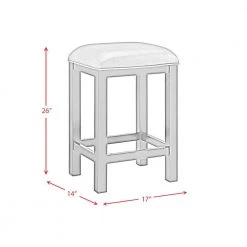 Colton 26 in. Grey Backless Wood Counter Stools (Set of 2) by Picket House Furnishings -Picket House Furnishings Sales Store gray picket house furnishings bar stools cdhl300sc fa 1000