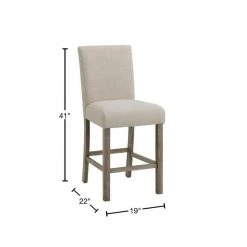 Turner 24 in. Natural High Back Wood Counter Chair Set (Set of 2) by Picket House Furnishings -Picket House Furnishings Sales Store gray picket house furnishings bar stools cdol100csc 40 1000