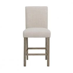 Turner 24 in. Natural High Back Wood Counter Chair Set (Set of 2) by Picket House Furnishings -Picket House Furnishings Sales Store gray picket house furnishings bar stools cdol100csc 4f 1000