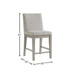 Calderon 24 in. High Back Wood Counter Height Side Chair Set in Gray (Set of 2) by Picket House Furnishings -Picket House Furnishings Sales Store gray picket house furnishings bar stools d 12040 csc3 40 1000
