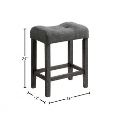Turner 24 in. Charcoal Backless Wood Counter Stool (Set of 2) by Picket House Furnishings -Picket House Furnishings Sales Store gray picket house furnishings bar stools d 14034 bsge 40 1000