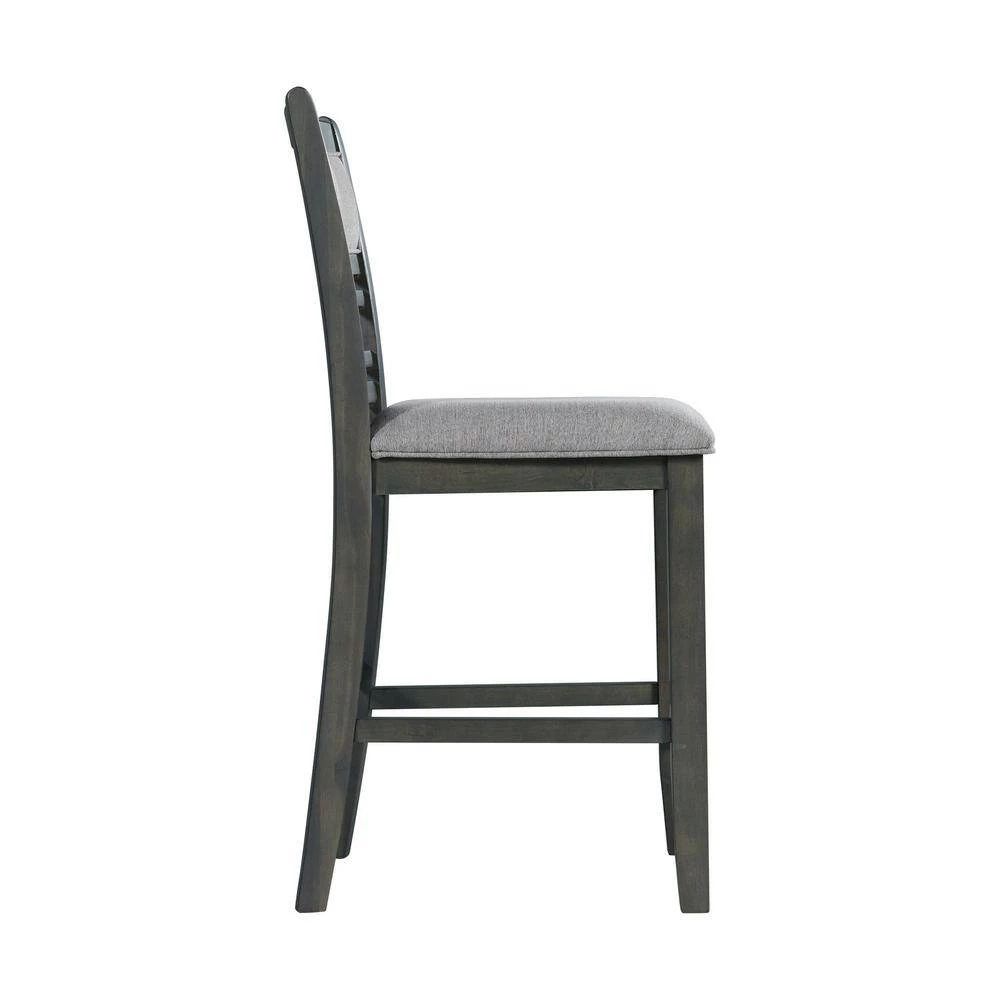 Taylor 24 in. Gray High Back Wood Counter Height Side Chair Set (Set of 2) by Picket House Furnishings 5 Taylor 24 in. Gray High Back Wood Counter Height Side Chair Set (Set of 2) by Picket House Furnishings - Image 5