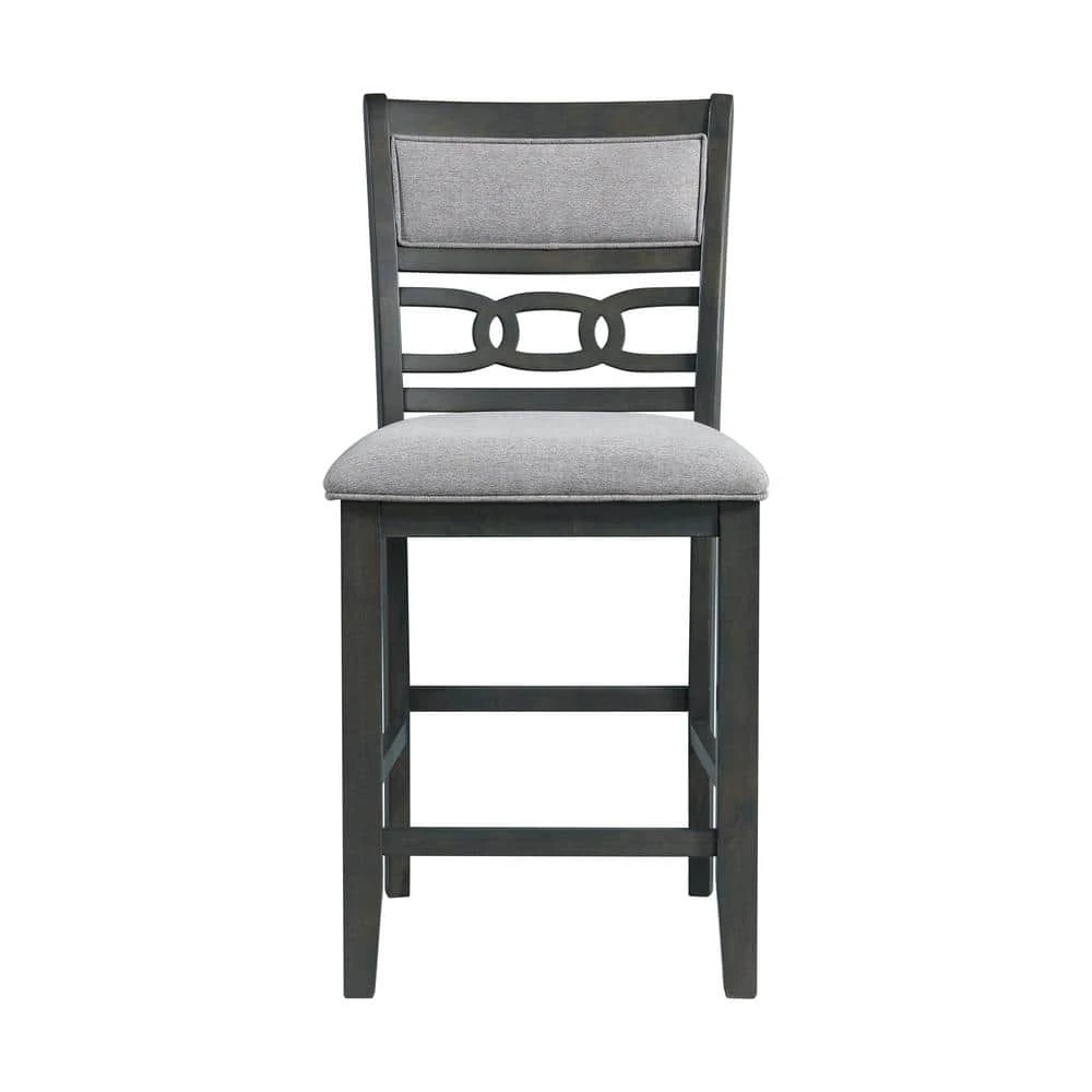Taylor 24 in. Gray High Back Wood Counter Height Side Chair Set (Set of 2) by Picket House Furnishings 4 Taylor 24 in. Gray High Back Wood Counter Height Side Chair Set (Set of 2) by Picket House Furnishings - Image 4