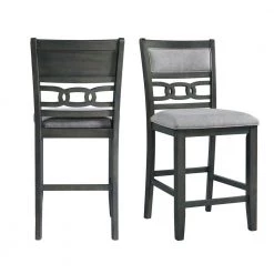 Taylor 24 in. Gray High Back Wood Counter Height Side Chair Set (Set of 2) by Picket House Furnishings