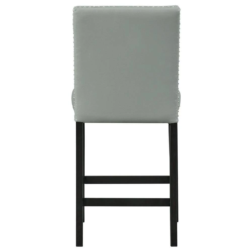 Pia 25 in. Grey Wood Faux Leather Counter Height Side Chair Set (Set of 2) by Picket House Furnishings 5 Pia 25 in. Grey Wood Faux Leather Counter Height Side Chair Set (Set of 2) by Picket House Furnishings - Image 5