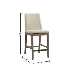 Simms 19 in. Grey High Back Wood Counter Side Chair (Set of 2) by Picket House Furnishings -Picket House Furnishings Sales Store gray picket house furnishings bar stools dpr300cscn 40 1000