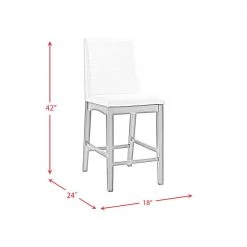 Simms 19 in. Grey High Back Wood Counter Side Chair (Set of 2) by Picket House Furnishings -Picket House Furnishings Sales Store gray picket house furnishings bar stools dpr300cscn 76 1000