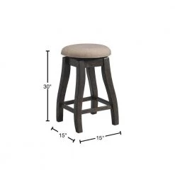 Stanford 30 in. Backless Wood Swivel Bar Stool Set in Walnut (Set of 2) by Picket House Furnishings 11 Stanford 30 in. Backless Wood Swivel Bar Stool Set in Walnut (Set of 2) by Picket House Furnishings -Picket House Furnishings Sales Store gray picket house furnishings bar stools dst100bswsbtf 40 1000