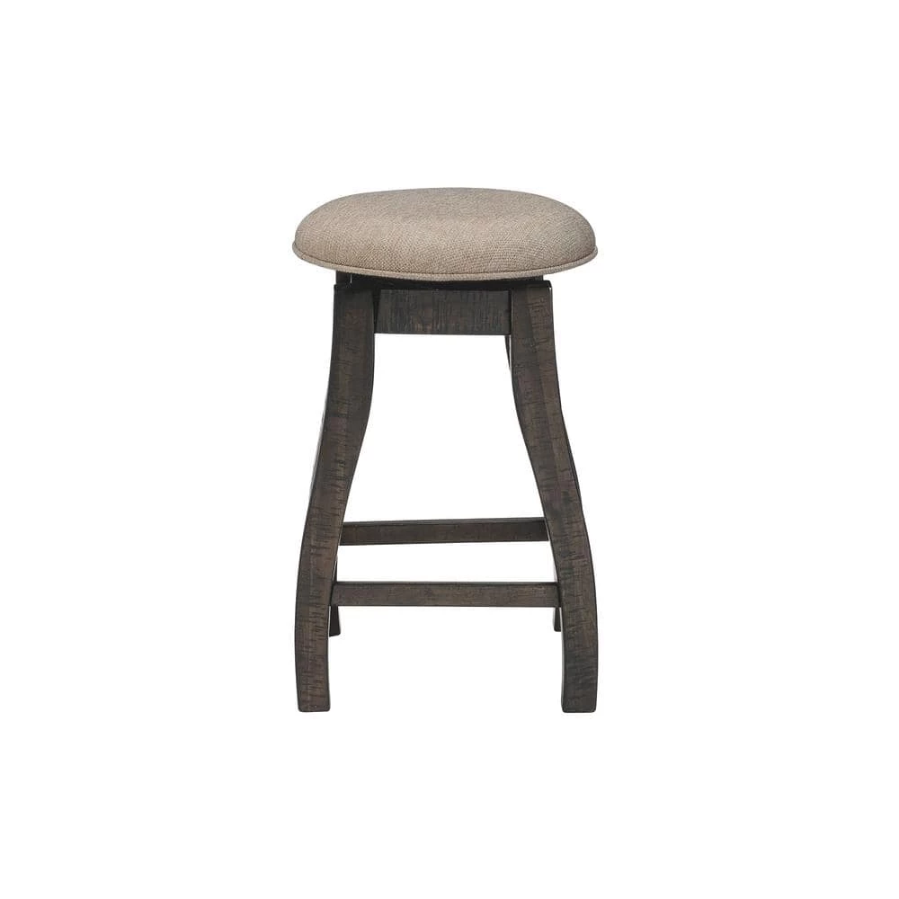Stanford 30 in. Backless Wood Swivel Bar Stool Set in Walnut (Set of 2) by Picket House Furnishings 4 Stanford 30 in. Backless Wood Swivel Bar Stool Set in Walnut (Set of 2) by Picket House Furnishings - Image 4