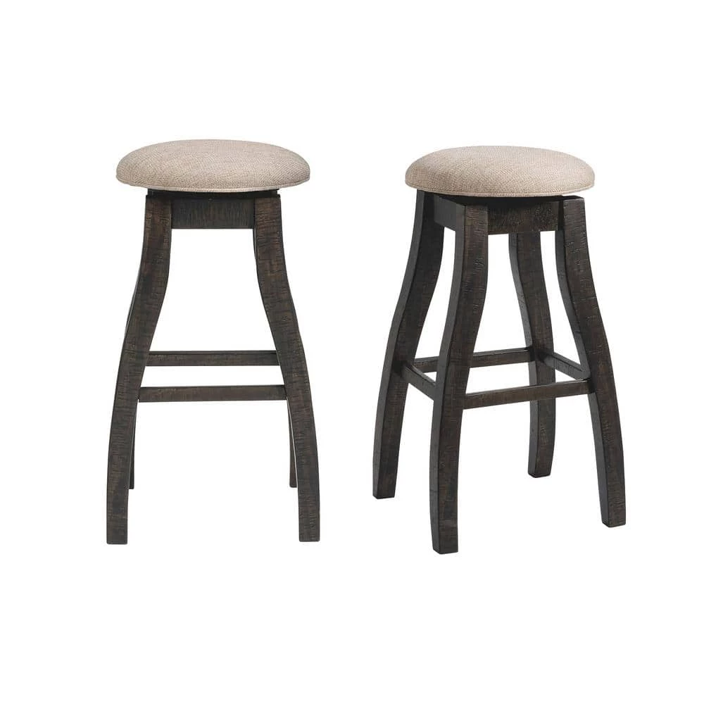 Stanford 30 in. Backless Wood Swivel Bar Stool Set in Walnut (Set of 2) by Picket House Furnishings 1 Stanford 30 in. Backless Wood Swivel Bar Stool Set in Walnut (Set of 2) by Picket House Furnishings