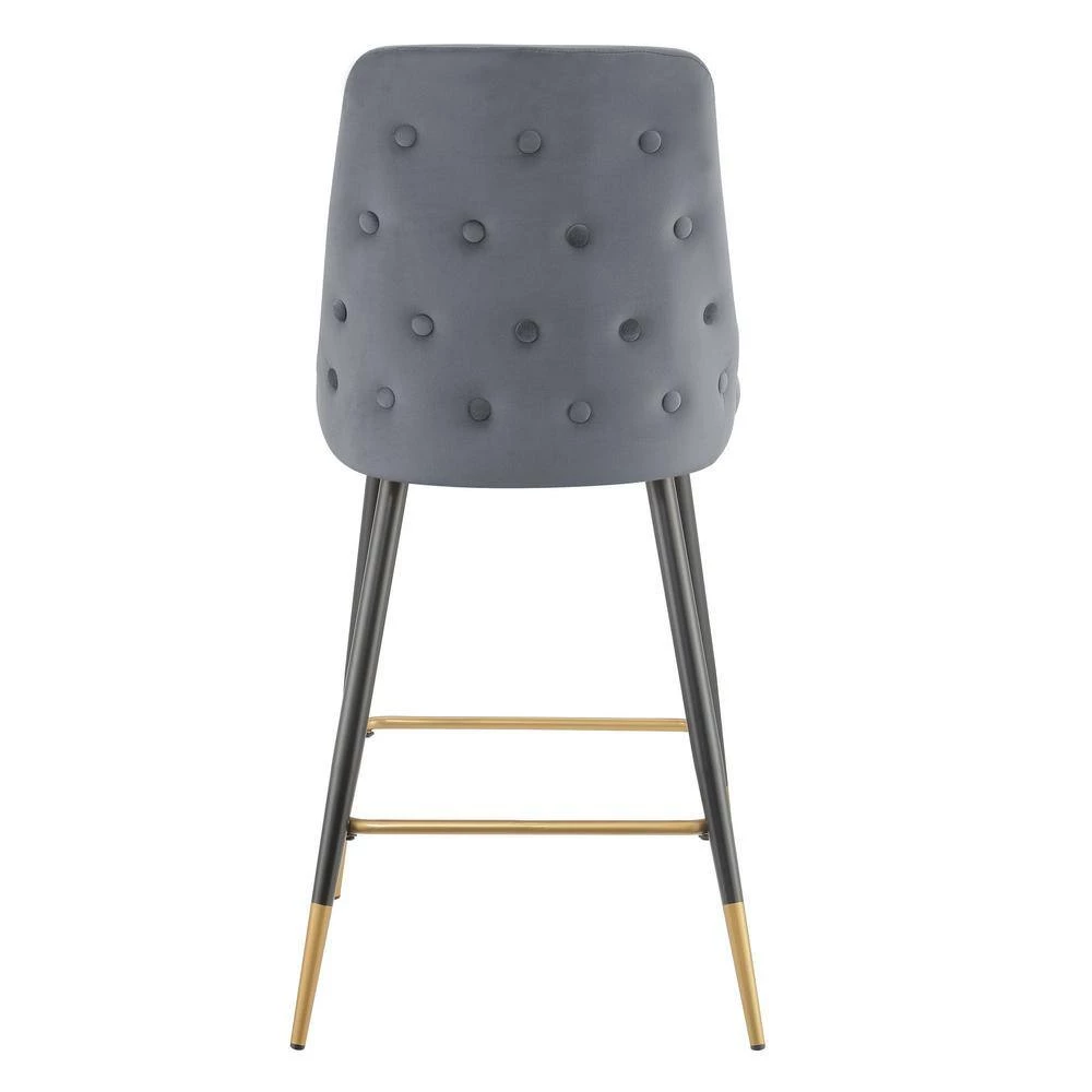 Zia 27 in. Gunmetal High Back Metal Bar Stool (Set of 2) by Picket House Furnishings 6 Zia 27 in. Gunmetal High Back Metal Bar Stool (Set of 2) by Picket House Furnishings - Image 6