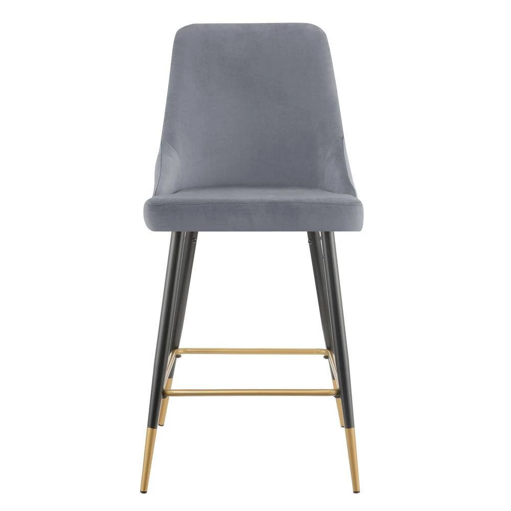 Zia 27 in. Gunmetal High Back Metal Bar Stool (Set of 2) by Picket House Furnishings 4 Zia 27 in. Gunmetal High Back Metal Bar Stool (Set of 2) by Picket House Furnishings - Image 4