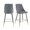 Zia 27 in. Gunmetal High Back Metal Bar Stool (Set of 2) by Picket House Furnishings