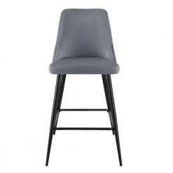 Ziva 27 in. Gunmetal High Back Metal Bar Stool (Set of 2) by Picket House Furnishings -Picket House Furnishings Sales Store gray picket house furnishings bar stools r 2070 288 bse c3 1000