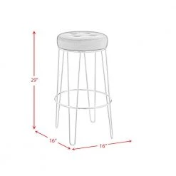 Vera 29 in. Gunmetal Backless Metal Bar Stool (Set of 2) by Picket House Furnishings -Picket House Furnishings Sales Store gray picket house furnishings bar stools r 2190 288 bse 44 1000