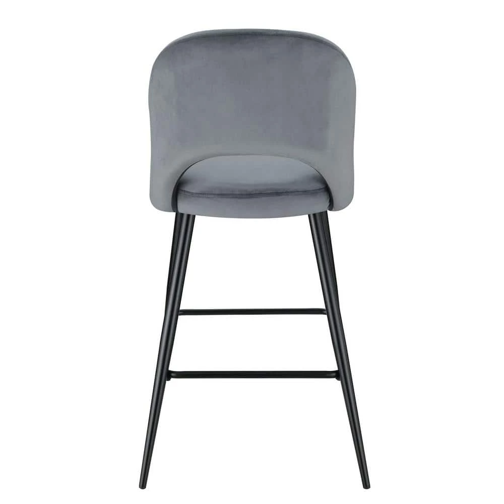 Loran 28.5 in. Gunmetal High Back Metal Bar Stool (Set of 2) by Picket House Furnishings 6 Loran 28.5 in. Gunmetal High Back Metal Bar Stool (Set of 2) by Picket House Furnishings - Image 6