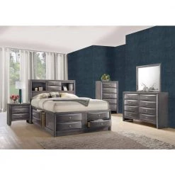 Madison 5-Piece Gray King Storage Bedroom Set by Picket House Furnishings -Picket House Furnishings Sales Store gray picket house furnishings bedroom sets eg170kb5pc 31 1000