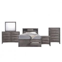 Madison 5-Piece Gray King Storage Bedroom Set by Picket House Furnishings