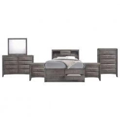 Madison 6-Piece Gray King Storage Bedroom Set by Picket House Furnishings