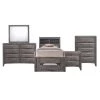 Madison 5-Piece Gray Twin Storage Bedroom Set by Picket House Furnishings