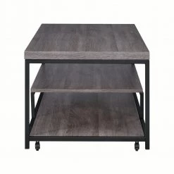 Aspen 3-Piece 47 in. Gray Large Rectangle Wood Coffee Table Set with Casters by Picket House Furnishings -Picket House Furnishings Sales Store gray picket house furnishings coffee tables ccl100ote 40 1000