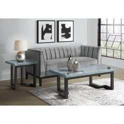 Cypher 48 in. Gray Rectangular Marble Coffee Table by Picket House Furnishings -Picket House Furnishings Sales Store gray picket house furnishings coffee tables ctkm800cte 31 1000