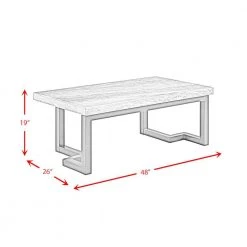 Cypher 48 in. Gray Rectangular Marble Coffee Table by Picket House Furnishings -Picket House Furnishings Sales Store gray picket house furnishings coffee tables ctkm800cte 44 1000