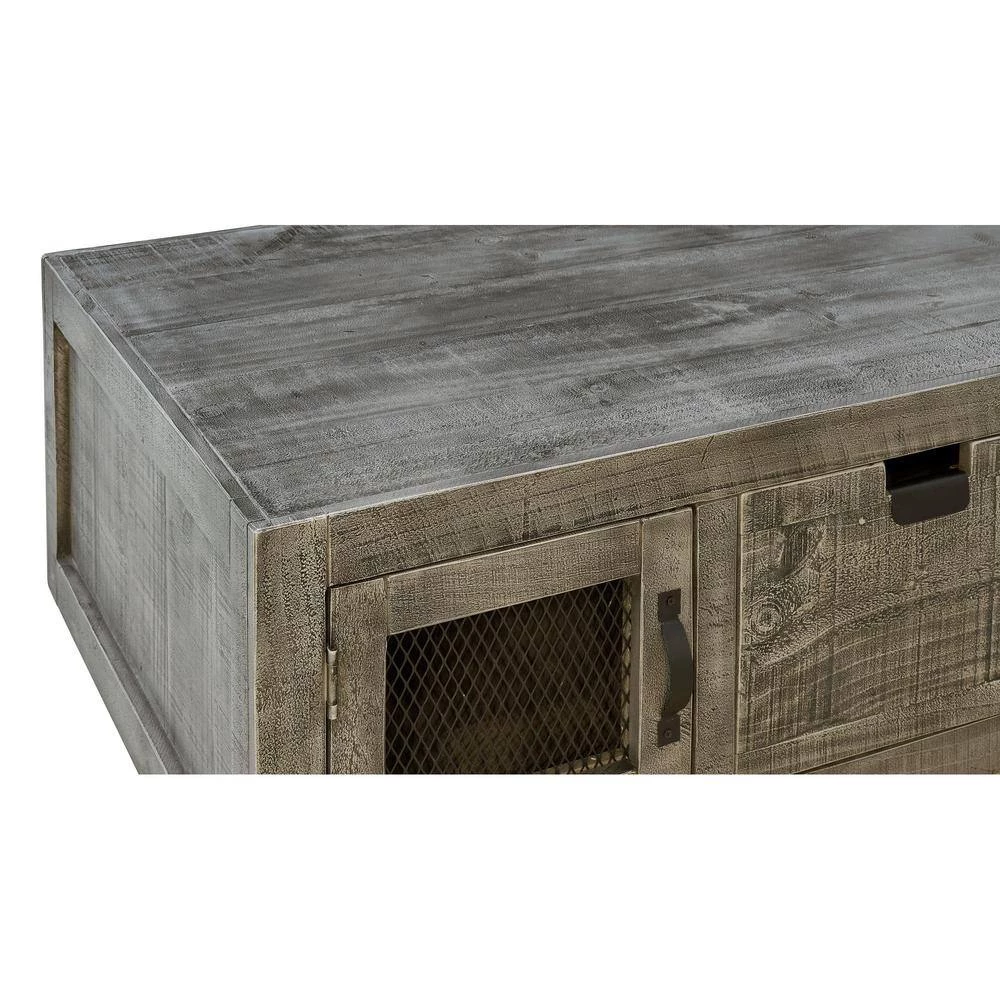 Micah 46 in. Rectangular Storage Coffee Table in Gray by Picket House Furnishings 2 Micah 46 in. Rectangular Storage Coffee Table in Gray by Picket House Furnishings - Image 2