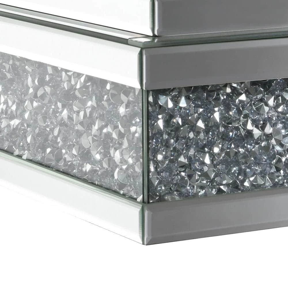 Camilla 35 in. Rectangle Mirrored Coffee Table in Chrome by Picket House Furnishings 4 Camilla 35 in. Rectangle Mirrored Coffee Table in Chrome by Picket House Furnishings - Image 4