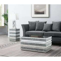 Camilla 35 in. Rectangle Mirrored Coffee Table in Chrome by Picket House Furnishings 11 Camilla 35 in. Rectangle Mirrored Coffee Table in Chrome by Picket House Furnishings -Picket House Furnishings Sales Store gray picket house furnishings coffee tables t 18370 ct 31 1000
