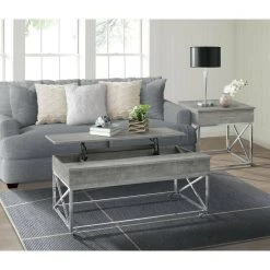 Eliott 47 in. Grey Rectangle Occasional Lift Top Wood Coffee Table with Castors by Picket House Furnishings -Picket House Furnishings Sales Store gray picket house furnishings coffee tables t 4330 ltctc 31 1000