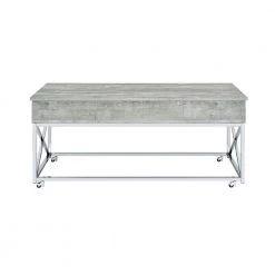 Eliott 47 in. Grey Rectangle Occasional Lift Top Wood Coffee Table with Castors by Picket House Furnishings -Picket House Furnishings Sales Store gray picket house furnishings coffee tables t 4330 ltctc 4f 1000