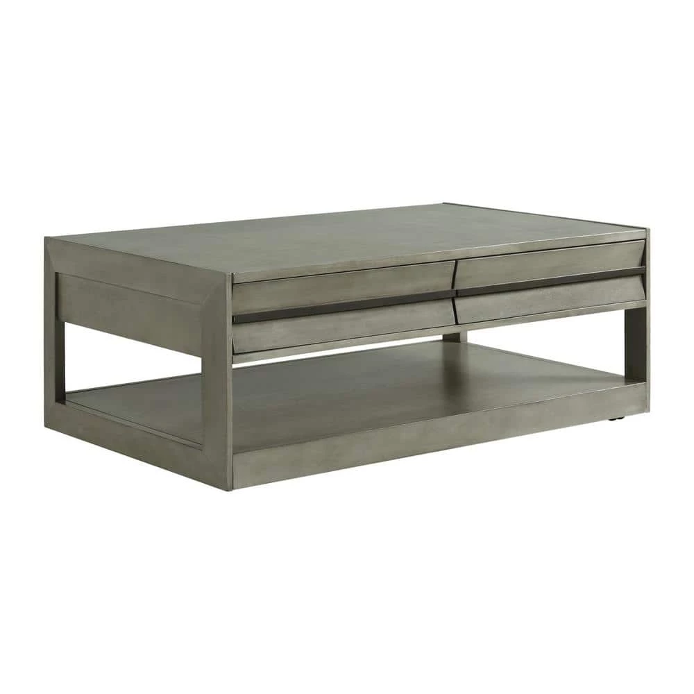 Tropez 50 in. Grey Rectangle Wood Coffee Table by Picket House Furnishings 1 Tropez 50 in. Grey Rectangle Wood Coffee Table by Picket House Furnishings