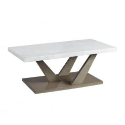 Graham 48 in. Grey Rectangular Marble Coffee Table by Picket House Furnishings