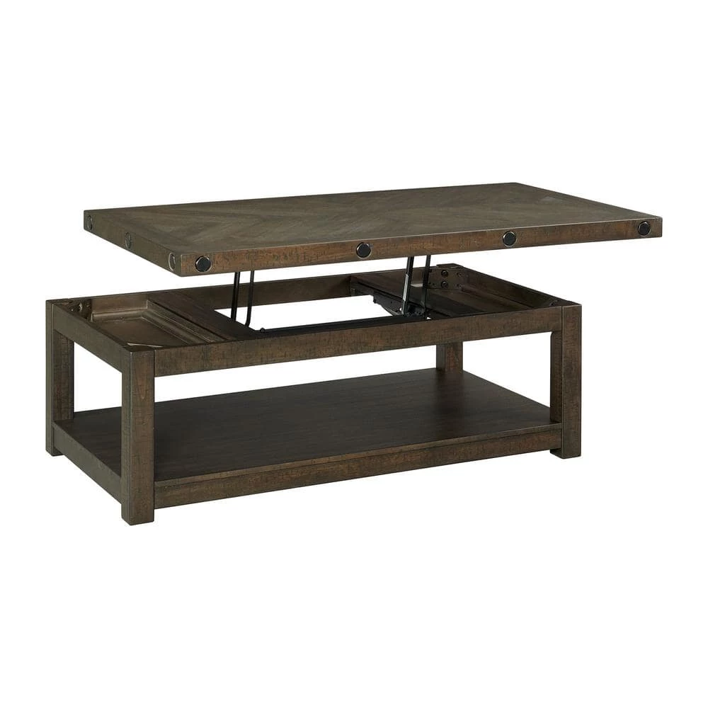 Rio 48 in. Gray Charcoal Rectangle Wood Coffee Table with Lift Top by Picket House Furnishings 1 Rio 48 in. Gray Charcoal Rectangle Wood Coffee Table with Lift Top by Picket House Furnishings
