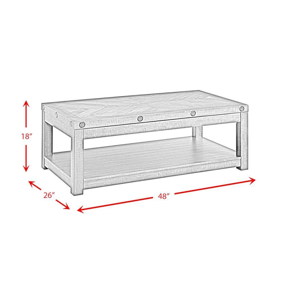 Rio 48 in. Gray Charcoal Rectangle Wood Coffee Table with Lift Top by Picket House Furnishings 7 Rio 48 in. Gray Charcoal Rectangle Wood Coffee Table with Lift Top by Picket House Furnishings - Image 7