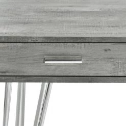 Lorain 47 in. Rectangle Gray Metal 3 Drawer Computer Desk by Picket House Furnishings -Picket House Furnishings Sales Store gray picket house furnishings computer desks a 10130 dke 1f 1000