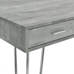 Lorain 47 in. Rectangle Gray Metal 3 Drawer Computer Desk by Picket House Furnishings -Picket House Furnishings Sales Store gray picket house furnishings computer desks a 10130 dke 4f 1000