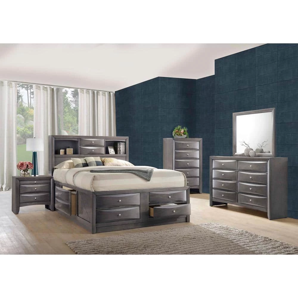 Madison Gray King Storage Bed by Picket House Furnishings 5 Madison Gray King Storage Bed by Picket House Furnishings - Image 5