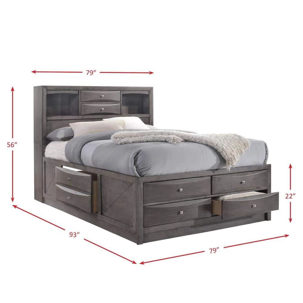 Madison Gray King Storage Bed by Picket House Furnishings 4 Madison Gray King Storage Bed by Picket House Furnishings - Image 4