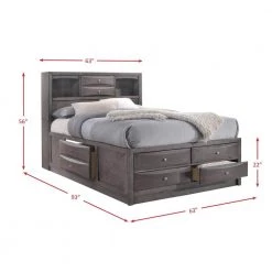 Madison Gray Queen Storage Bed by Picket House Furnishings -Picket House Furnishings Sales Store gray picket house furnishings panel beds eg170qb 4f 1000