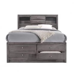 Madison Gray Queen Storage Bed by Picket House Furnishings -Picket House Furnishings Sales Store gray picket house furnishings panel beds eg170qb c3 1000