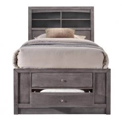 Madison Gray Twin Storage Bed by Picket House Furnishings -Picket House Furnishings Sales Store gray picket house furnishings platform beds eg170tb c3 1000