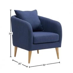 Zoe Accent Arm Chair with Wooden Legs in Blue by Picket House Furnishings -Picket House Furnishings Sales Store green picket house furnishings accent chairs ujs679101wle 40 1000